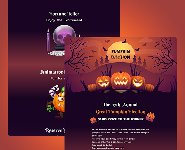pumpkin-election-landing-page-design